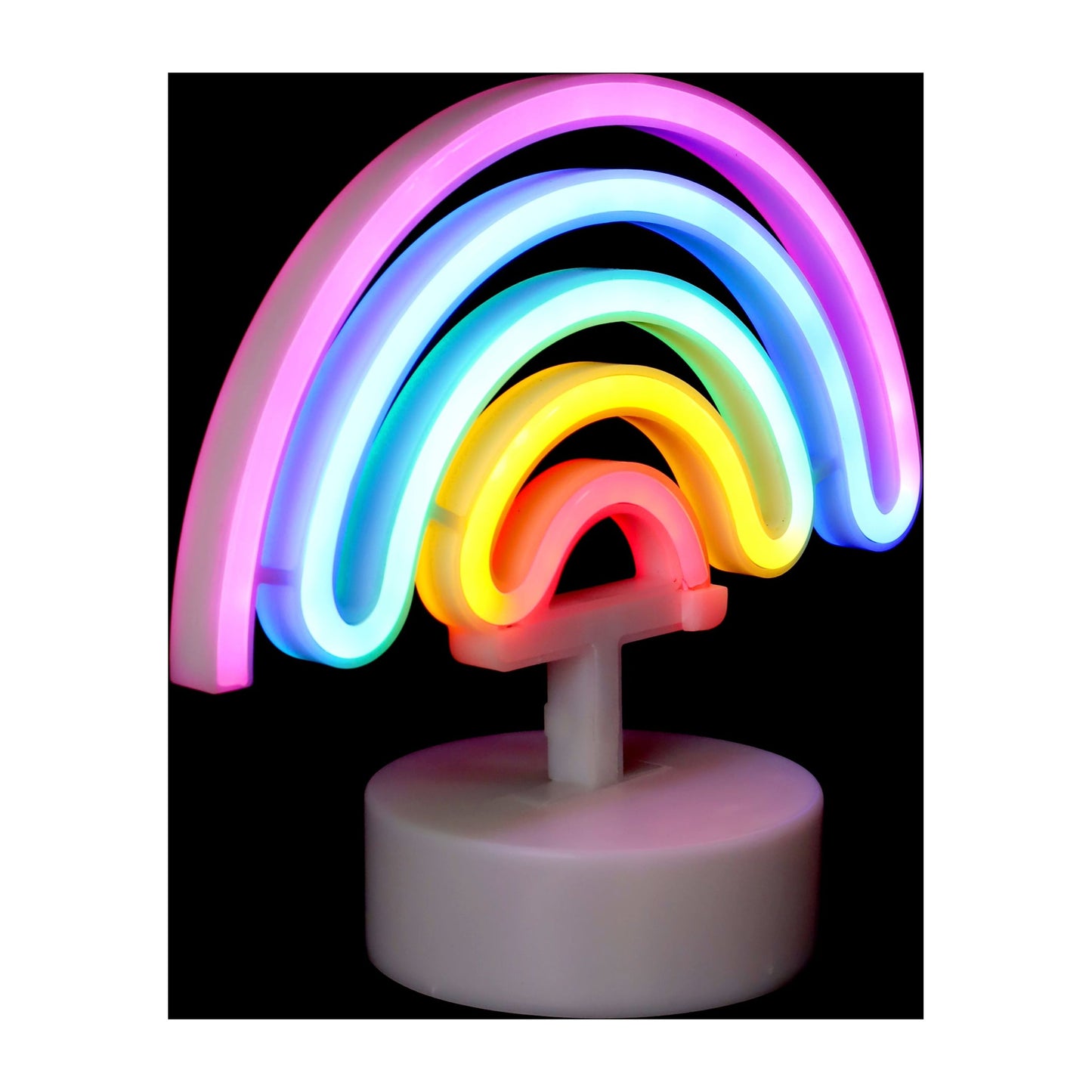 EZ-Illuminations Battery Operated Multicolor LED Neon-Style Rainbow Light, with Built-in Timer